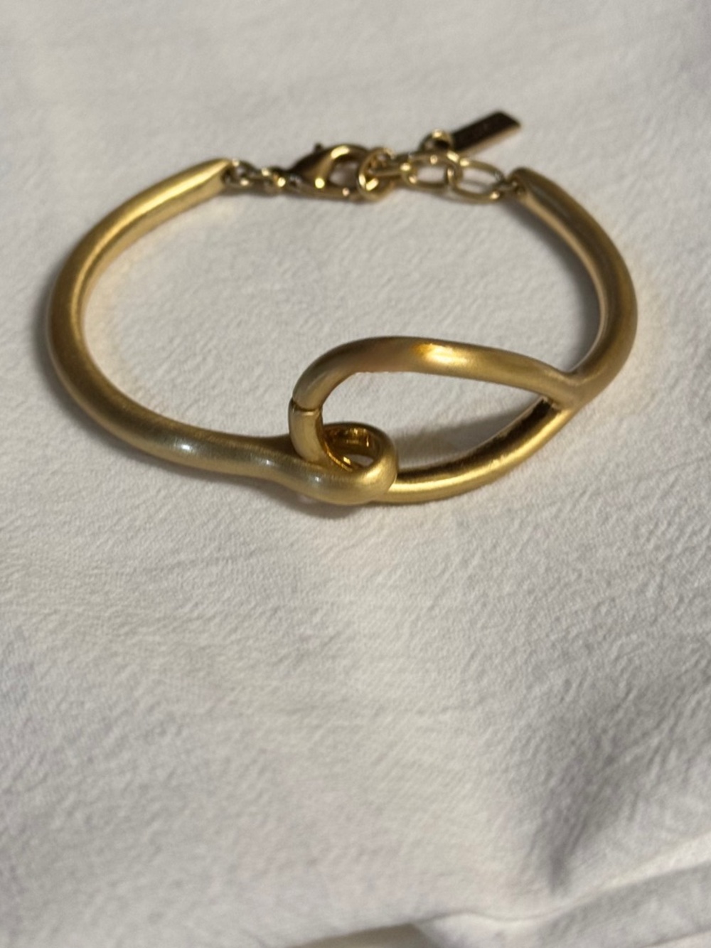 PILGRIM Gold Plated Knotted Modern & Minimalist Bangle Bracelet